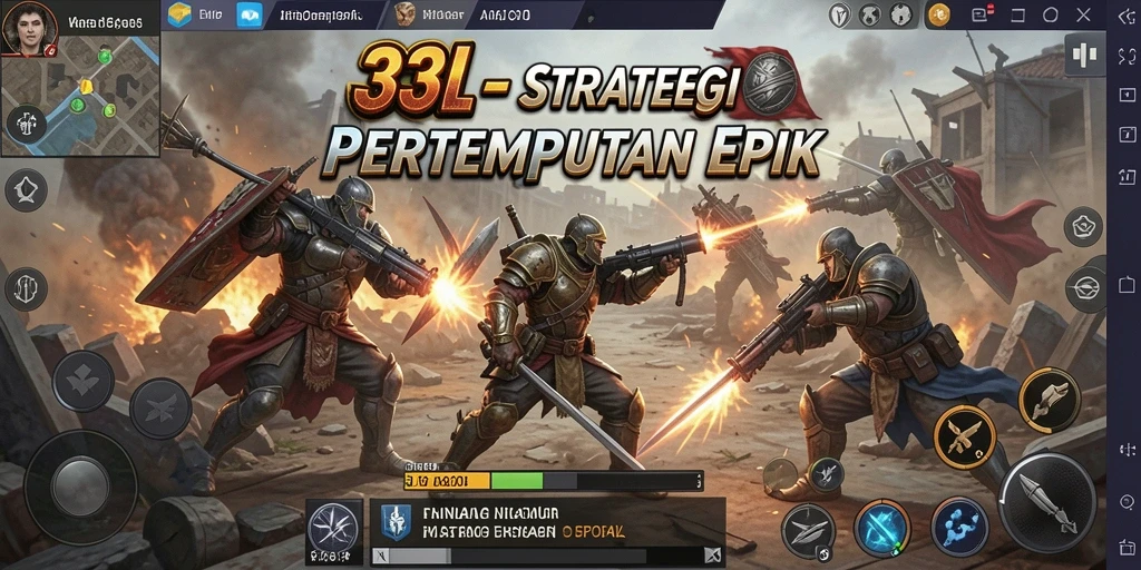 Tampilan gameplay menarik dari 33L dalam pertempuran strategi.