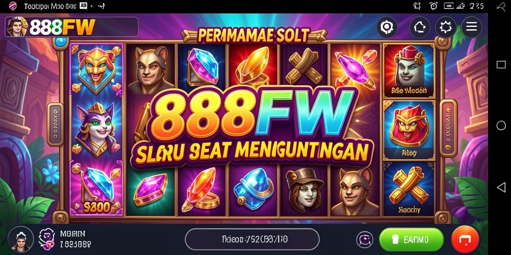 Screenshot utama 888FW menampilkan gameplay Slot yang mengasyikkan.