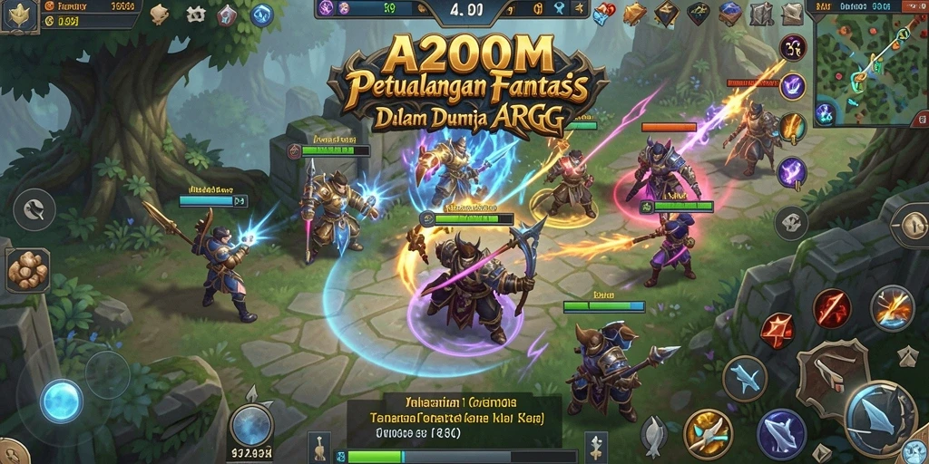 Screenshot utama A200M menunjukkan aksi pertarungan ARPG yang mendebarkan.