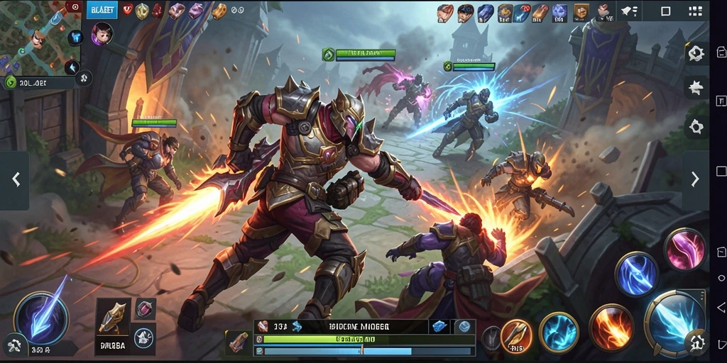Tampilan gameplay penuh aksi di BIOLABET dengan karakter MOBA yang unik.