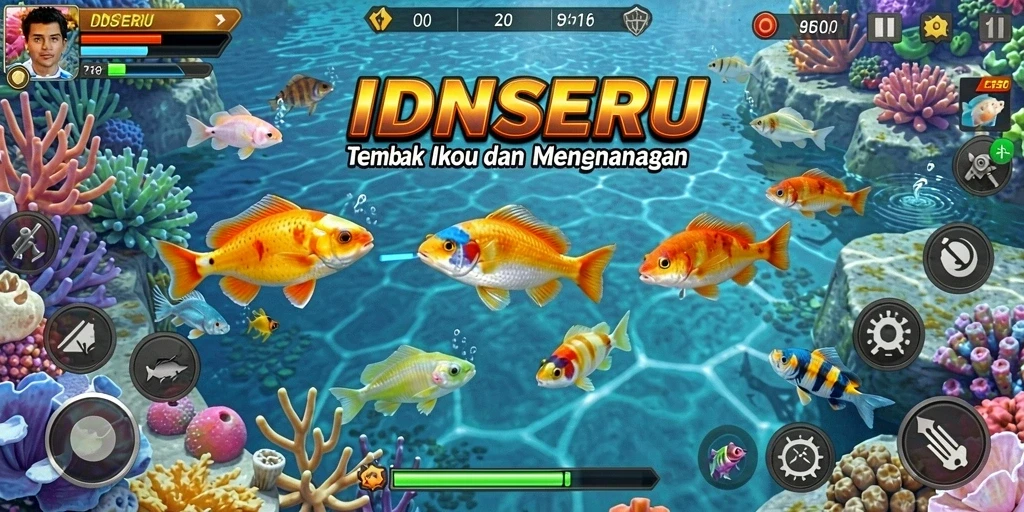 Tampilan gameplay seru dari game Tembak Ikan IDNSERU.