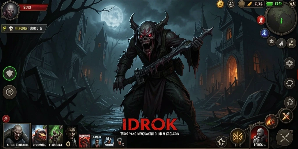 Tangkapan layar dari gameplay horor yang mencekam di IDROK.