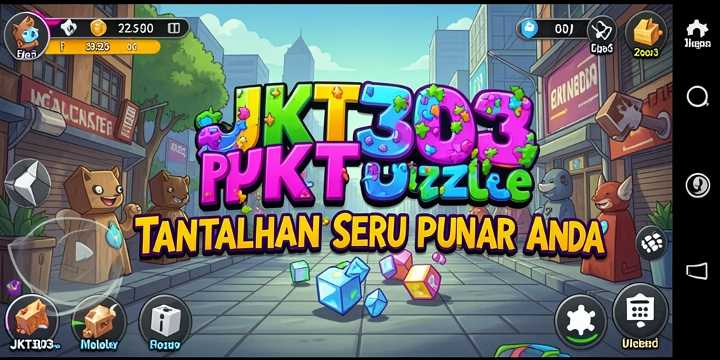 Tampilan gameplay JKT303 dengan berbagai puzzle menarik.