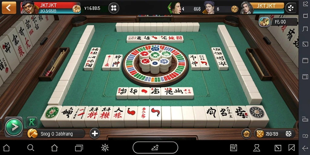 Tampilan gameplay menarik dari permainan JKTJKT Mahjong.
