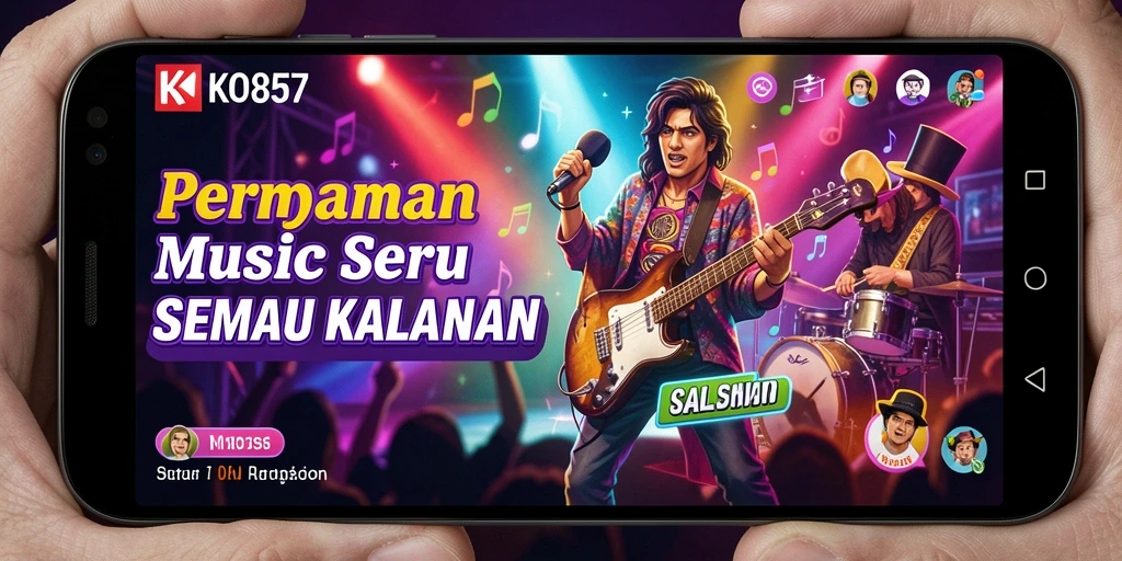 Tangkapan layar <strong>KO857</strong> menunjukkan gameplay musik yang seru dan menarik.