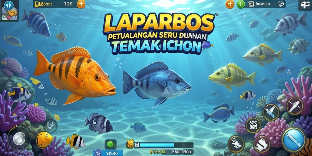 Tangkapan layar gameplay seru LAPARBOS di bawah laut.