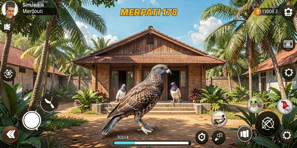Screenshot gameplay MERPATI178 menunjukkan momen kompetisi seru antara merpati.