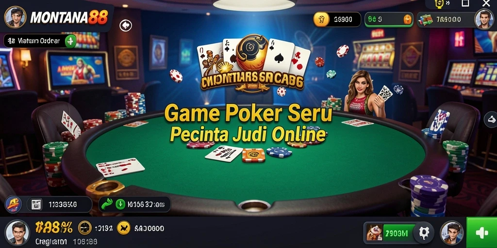 Screenshot MONTANA88 menampilkan gameplay Poker yang mendebarkan.
