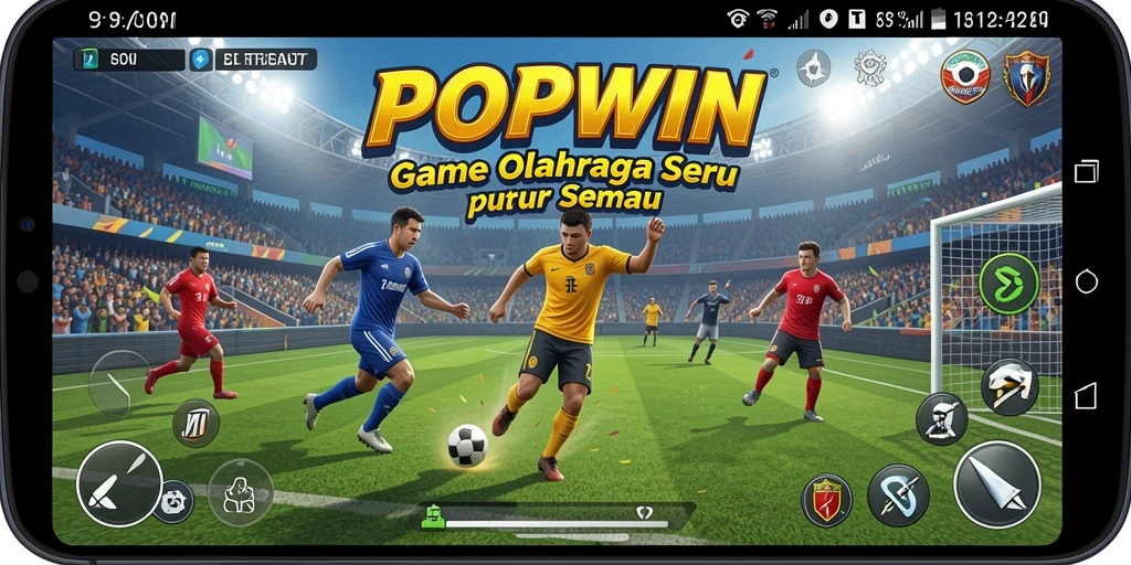 Screenshot menampilkan gameplay seru dengan aksi olahraga yang mendebarkan.