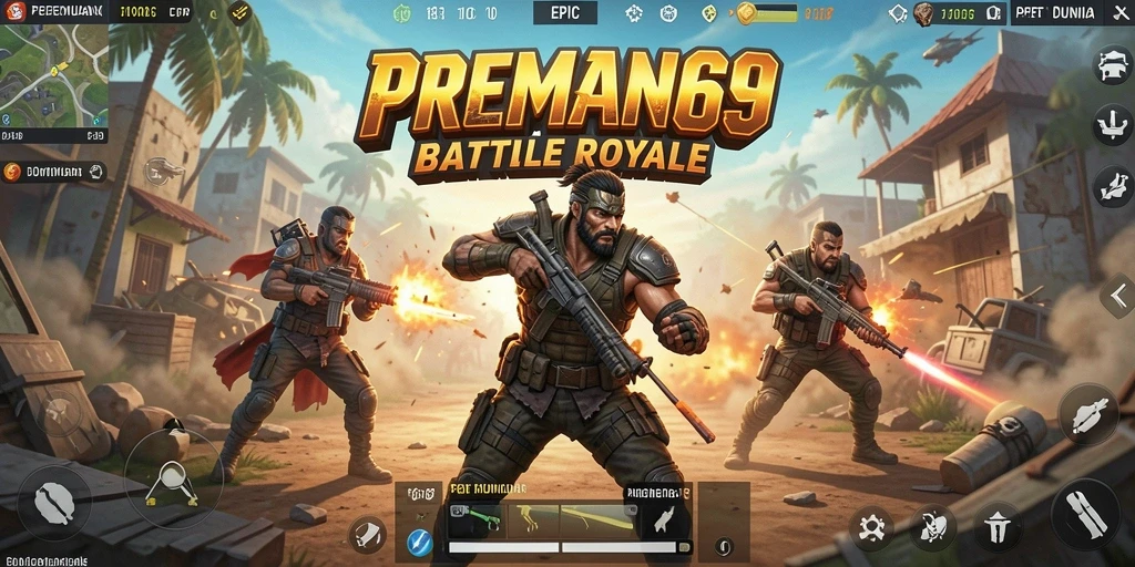 Tampilan gameplay menarik dari PREMAN69 di arena Battle Royale.