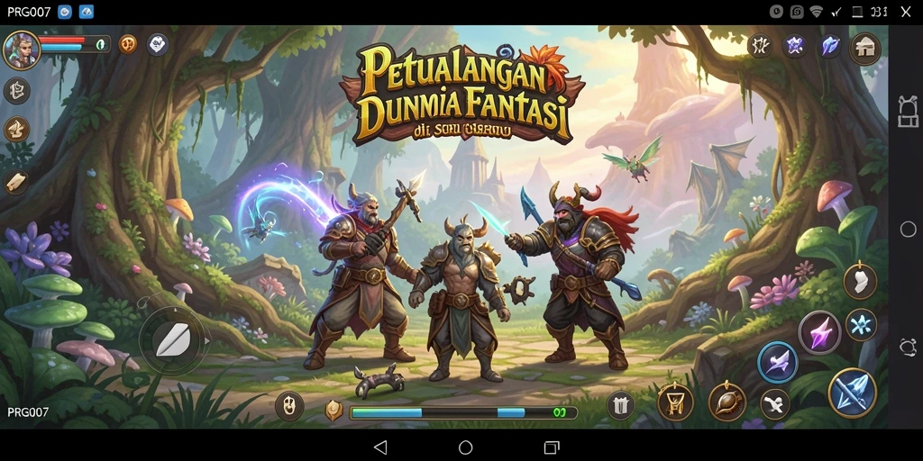 Gameplay seru yang menggambarkan petualangan dalam PRG007.