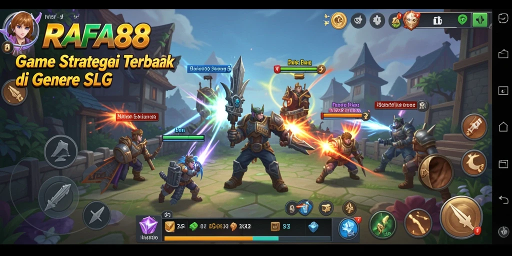 Screenshot gameplay RAFA88 menunjukkan keputusan strategis yang krusial dalam SLG.