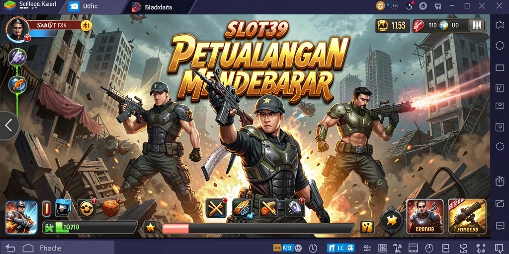 Screenshot utama SLOT39 menampilkan karakter yang bertarung dalam aksi mendebarkan.