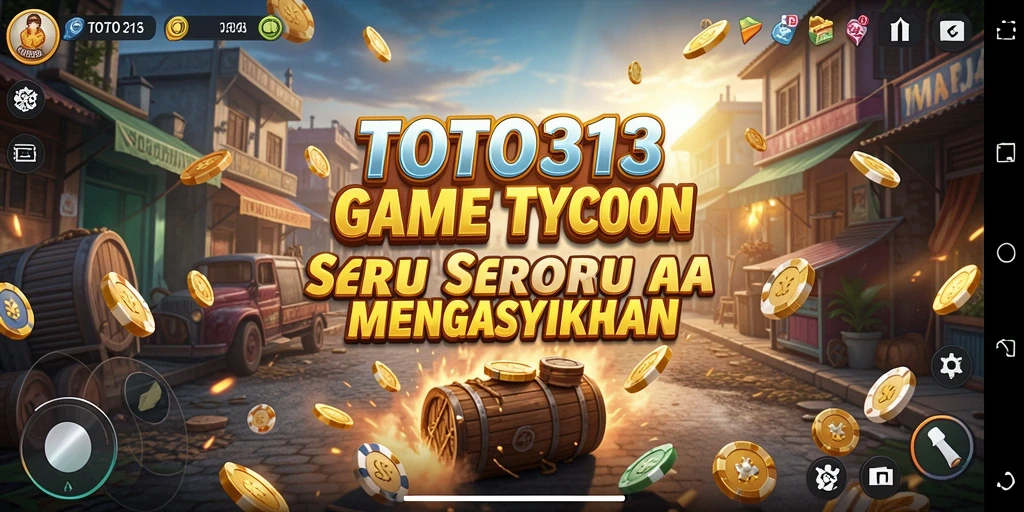Screenshot gameplay TOTO313 menampilkan pengelolaan bisnis Tycoon.