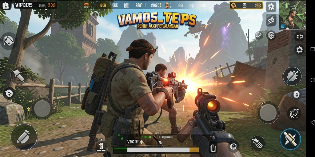 Tangkapan layar gameplay VIP805 menampilkan aksi TPS yang mendebarkan.
